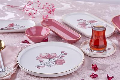 Taç Ornella Flower 37 Parça 6 Kişilik Kahvaltı Takımı