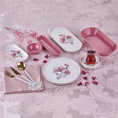 Taç Ornella Flower 37 Parça 6 Kişilik Kahvaltı Takımı