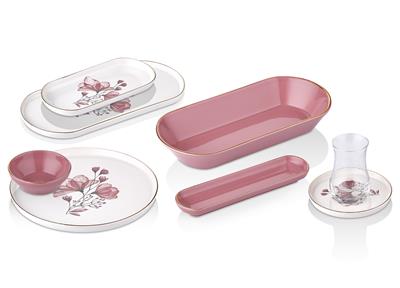 Taç Ornella Flower 37 Parça 6 Kişilik Kahvaltı Takımı