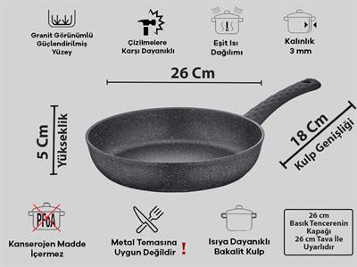 Taç Stone Tombik 7 Parça Tencere Seti Uzay Grisi