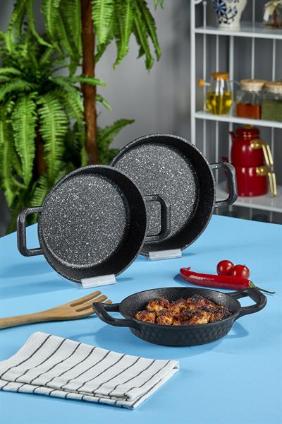 Taç Triton 3lü Sahan Seti Siyah