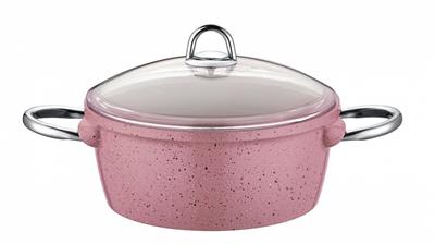 Taç Vision Döküm Derin Tencere 20 cm Pembe