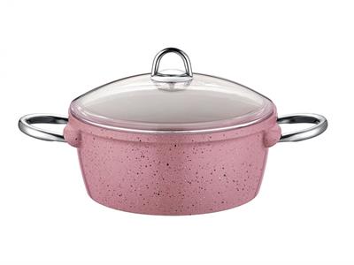 Taç Vision Döküm Derin Tencere 20 cm Pembe