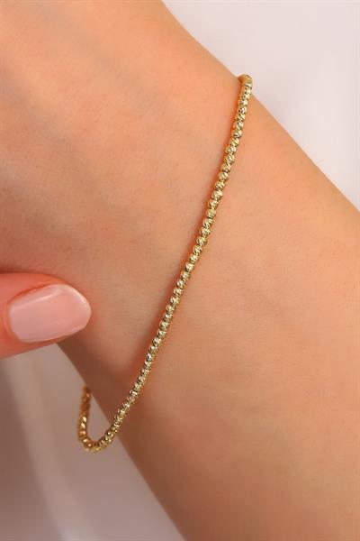 14 Ayar Altın Full Dorika Toplu Şık Bileklik