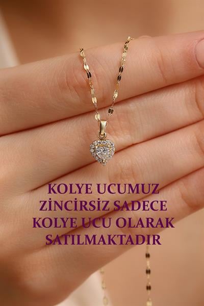 14 Ayar Altın Kalp Kolye Ucu