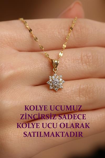 14 Ayar Altın Pırlanta Montürü Kolye Ucu