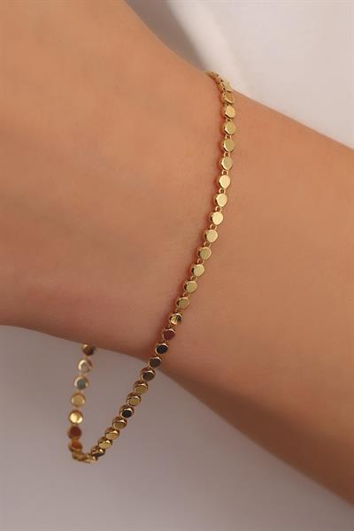 14 Ayar Altın Zarif Bileklik