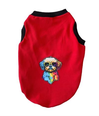AP2209 Kırmızı Atlet Renkli Köpek