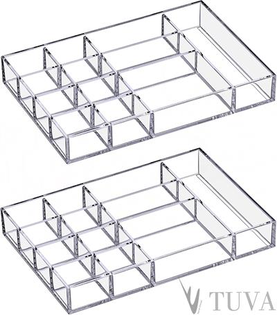 12 Kullanışlı Bölmeli Multi-Fonksiyonel Modern Aksesuar ve Makyaj Organizer | Dolap İçi ve Masaüstü Düzenleyici | Tuva Premium Tasarım