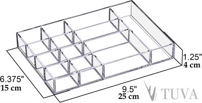 12 Kullanışlı Bölmeli Multi-Fonksiyonel Modern Aksesuar ve Makyaj Organizer | Dolap İçi ve Masaüstü Düzenleyici | Tuva Premium Tasarım