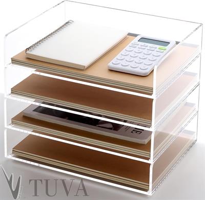 4 & 5 Kat Seçenek Raflı Sade Form Şık Dergi Kitap Zarf Dosya Düzenleyici Organizer | Ev & Ofis Kullanımı | Tuva Modern Masaüstü Organizer