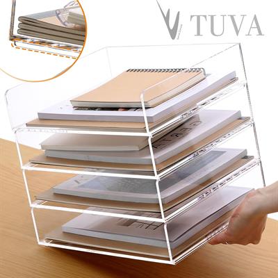 4 & 5 Kat Seçenek Raflı Sade Form Şık Dergi Kitap Zarf Dosya Düzenleyici Organizer | Ev & Ofis Kullanımı | Tuva Modern Masaüstü Organizer