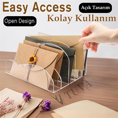5 Bölmeli Dalga Form Premium Organizer | Masa Üstü & Dolap İçi Modern Düzenleyici | TUVA Elit Dekorasyon