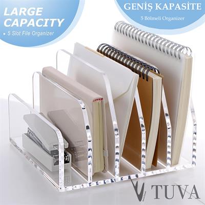 5 Bölmeli Modern Yeni Nesil Organizer | Masa Üstü & Dolap İçi Elit Avangard Düzenleyici | TUVA Elit Dekorasyon