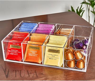 8 Bölmeli Çok Amaçlı Premium Organizer Düzenleyici Saklama Kabı | Mutfak, Kafe, Restoran ve Servis Alanı | TUVA Elit Dekorasyon