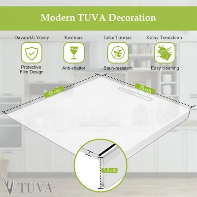 ASCENDA | İç Tutamaçlı Asılabilir Modern Pleksi Kesme Tahtası | Tuva Yeni Nesil Dekorasyon