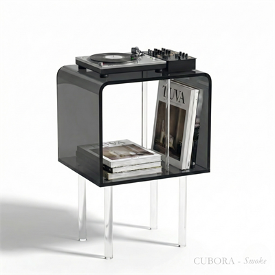 CUBORA | Kalın Çubuk Ayaklı Küp Yan Sehpa & Komodin | Post-Modern Pleksi Çubuk Bölme & Raf Tasarımı | Tuva Yeni Nesil Mobilya