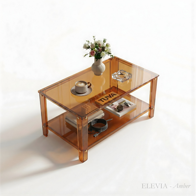 ELEVIA | Zarif Ayaklı İki Katlı Modern Tasarım Orta Sehpa | Tuva Yeni Nesil Mobilya