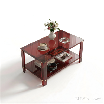ELEVIA | Zarif Ayaklı İki Katlı Modern Tasarım Orta Sehpa | Tuva Yeni Nesil Mobilya
