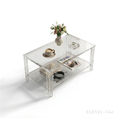 ELEVIA | Zarif Ayaklı İki Katlı Modern Tasarım Orta Sehpa | Tuva Yeni Nesil Mobilya