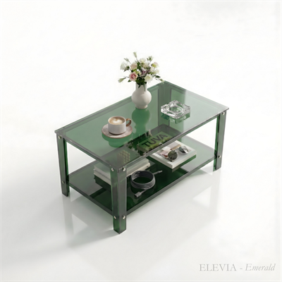 ELEVIA | Zarif Ayaklı İki Katlı Modern Tasarım Orta Sehpa | Tuva Yeni Nesil Mobilya