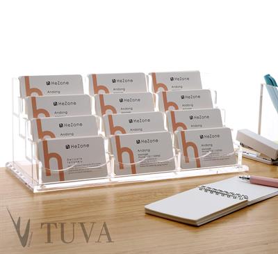 Elit ve Modern Tasarım Zarif Pleksi Kartvizitlik | Minimalist Yeni Nesil Masaüstü Organizer | Tuva Premium Koleksiyon 