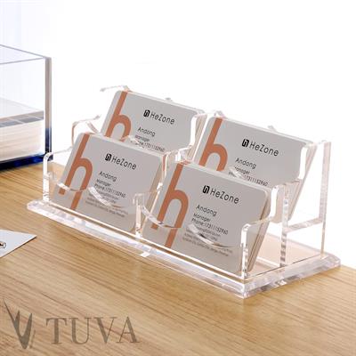 Elit ve Modern Tasarım Zarif Pleksi Kartvizitlik | Minimalist Yeni Nesil Masaüstü Organizer | Tuva Premium Koleksiyon 