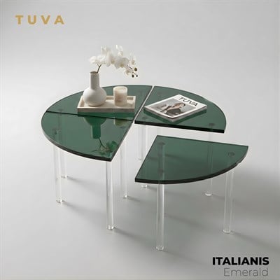 ITALIANIS | Renkli Pleksi Modüler Sehpa (Orta ve Zigon) | TUVA Collection