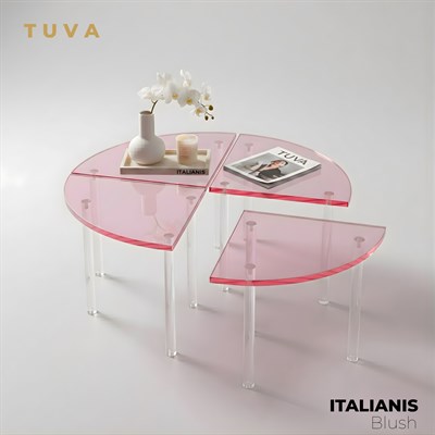 ITALIANIS | Renkli Pleksi Modüler Sehpa (Orta ve Zigon) | TUVA Collection