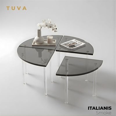 ITALIANIS | Renkli Pleksi Modüler Sehpa (Orta ve Zigon) | TUVA Collection