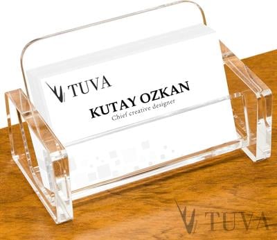 Kalın Kenar Kartvizitlik | Tuva Premium Masaüstü Kartvizit Organizer