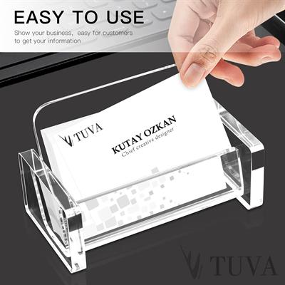 Kalın Kenar Kartvizitlik | Tuva Premium Masaüstü Kartvizit Organizer