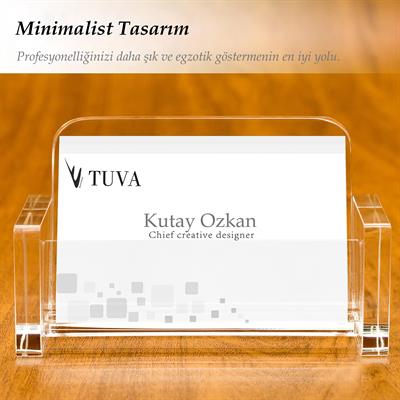 Kalın Kenar Kartvizitlik | Tuva Premium Masaüstü Kartvizit Organizer