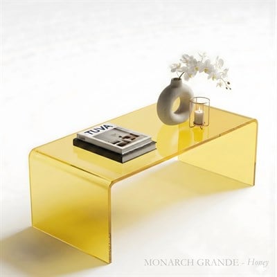 MONARCH Grandé | Monoblok Pleksi Orta Sehpa | Modernizmin İkonu & Elit Tasarım | Tuva Premium Mobilya - Monarch Serisi