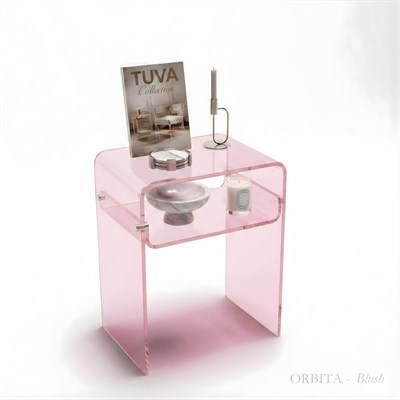 ORBITA | Bükümlü Tek Raflı Yan Sehpa & Komodin | Tuva Yeni Nesil & Premium Mobilya