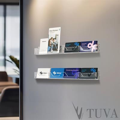 Profesyonel Duvara Monte Premium Şeffaf Kartvizit Standı Düzenleyici | Minimalist Elit Ofis ve İş Yeri Kartvizitlik | Tuva Tasarım