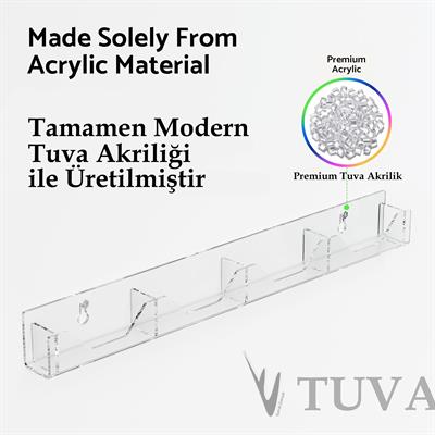 Profesyonel Duvara Monte Premium Şeffaf Kartvizit Standı Düzenleyici | Minimalist Elit Ofis ve İş Yeri Kartvizitlik | Tuva Tasarım