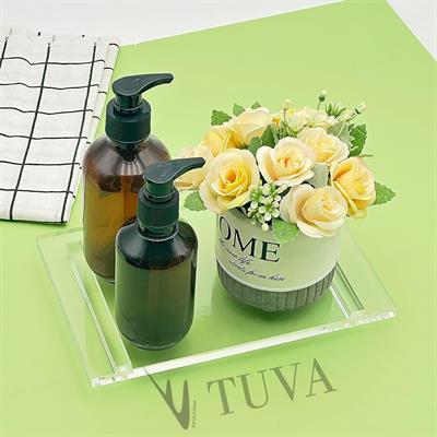 Şeffaf Pleksi Modern Premium Tasarım Sabunluk Şampuanlık Banyo Düzenleyici Organizer | Lavabo ve Duş Alanı | TUVA Elit Dekorasyon