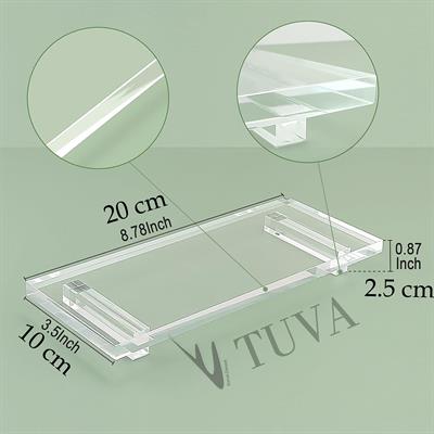 Şeffaf Pleksi Modern Premium Tasarım Sabunluk Şampuanlık Banyo Düzenleyici Organizer | Lavabo ve Duş Alanı | TUVA Elit Dekorasyon