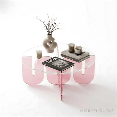 SURREALIS | İç İçe Geçmeli Sürreal Alt Tabanlı Yuvarlak Üst Levha Post-Modern Sehpa