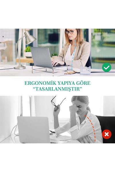 Bükümlü Şeffaf Pleksi Monitör Standı – Ara Raflı Yükseltilmiş Ergonomi & Modern Tasarım | TUVA Elit Mobilya