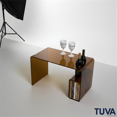 Monarch Serve Pleksi Yan Sehpa & Dergilik | Bar ve Servis Sehpası – TUVA Collection