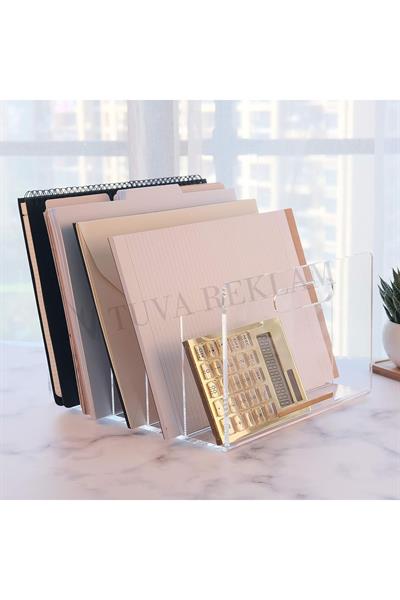 5 Bölmeli Şeffaf Organizer | Çanta, Makyaj, Kitap ve Dergi Düzenleyici | Elit Organizer