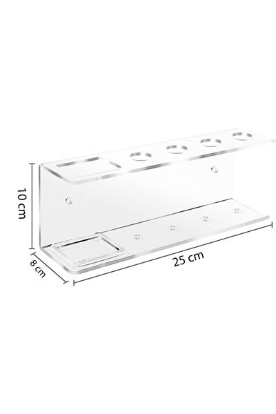 Modern Diş Fırçası ve Macun Organizeri – Duvara Monte Edilebilir | Minimal ve Şık Tasarım