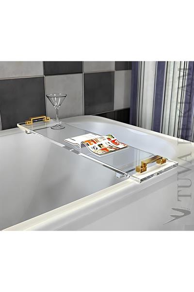 Altın Tutamaçlı Modern Banyo Tepsisi | Şıklığın Yeni Yüzü