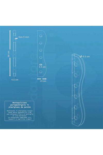 Modern Dalga Formlu, Duvara Monte Şişe Tutucu Stand Organizer – Akışkan Form | Elit Dekorasyon