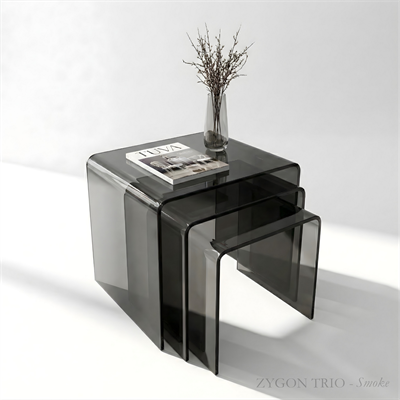 ZYGON TRIO | Modern Üçlü Zigon Sehpa Seti | Zamansız Avangard Tasarımın Elit Yorumu | Tuva Premium Mobilya