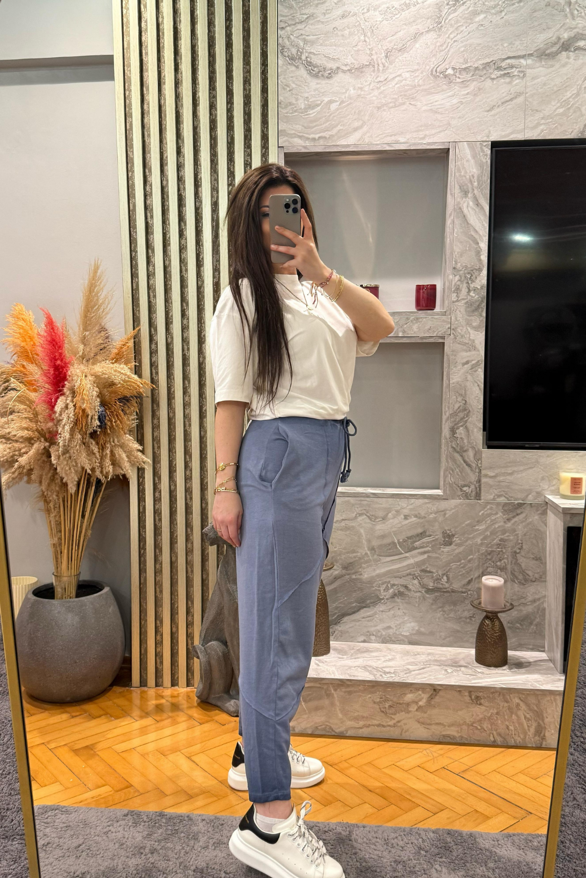 Mavi Bohem Şalvar Pantalon