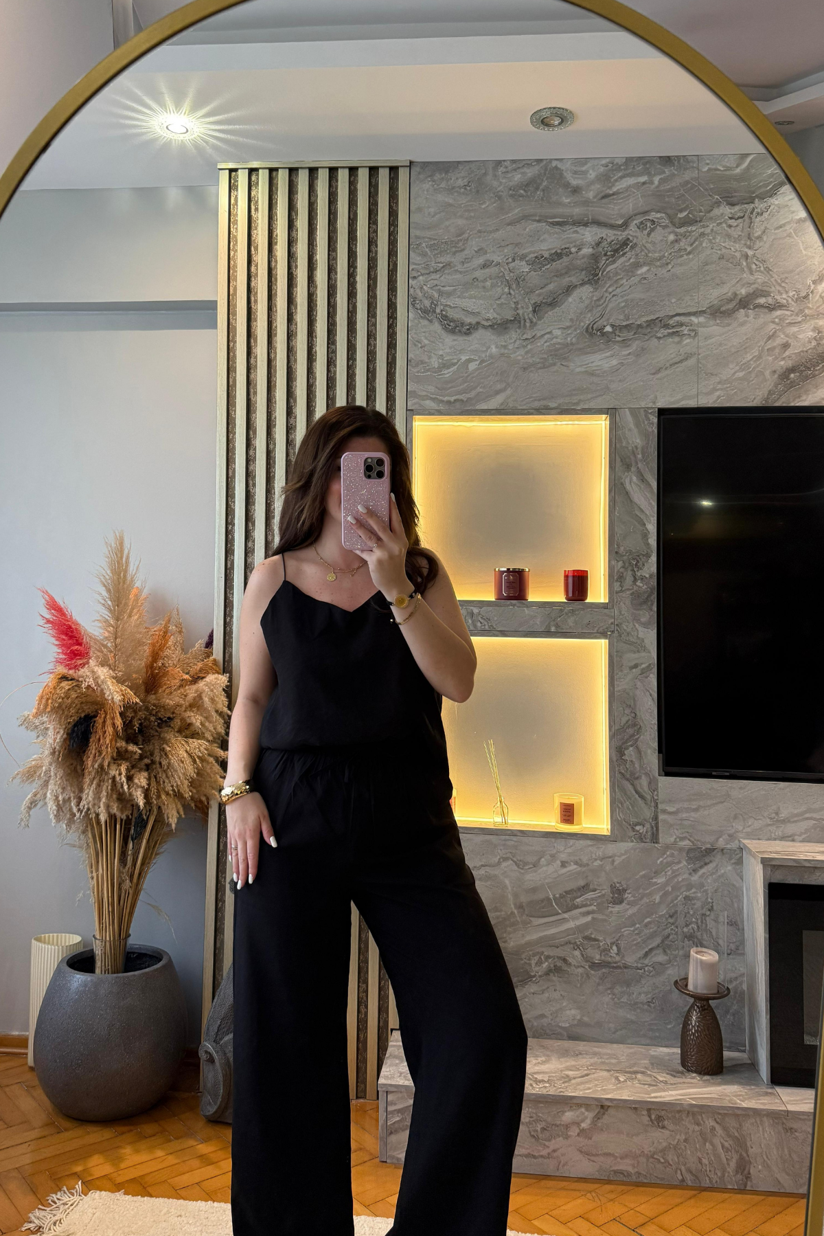 Siyah Askılı Modal Takım