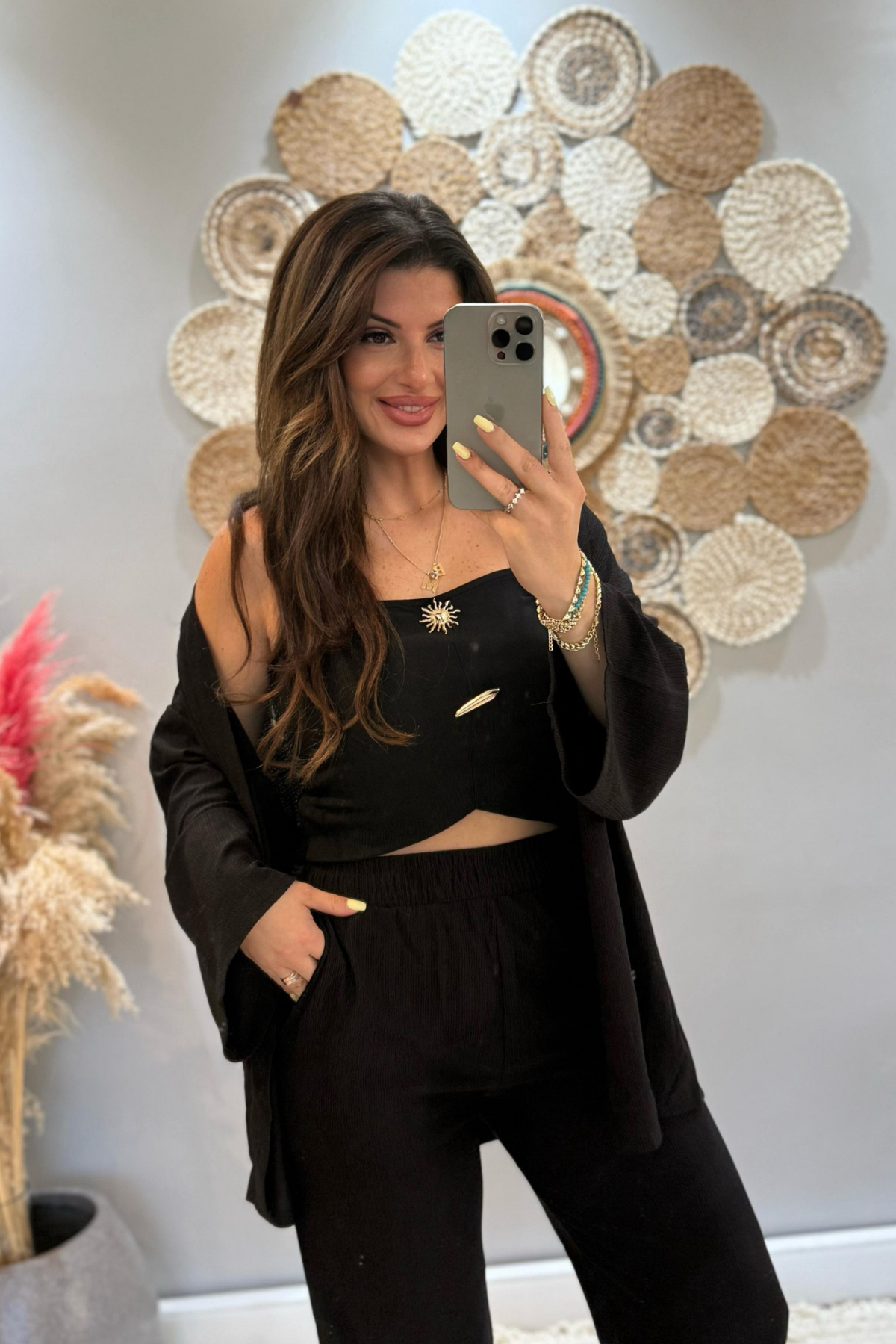 Siyah Kimono Takım